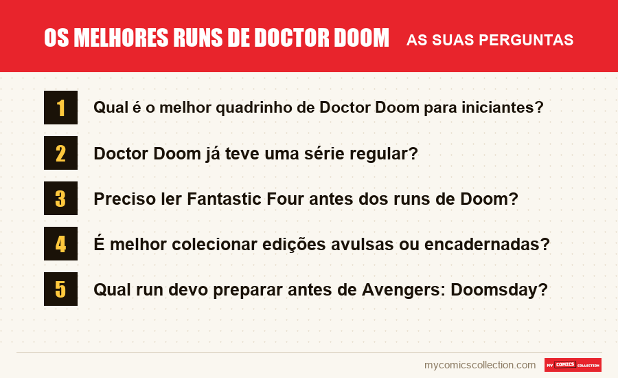 Os melhores runs de Doctor Doom: as perguntas frequentes respondidas neste artigo