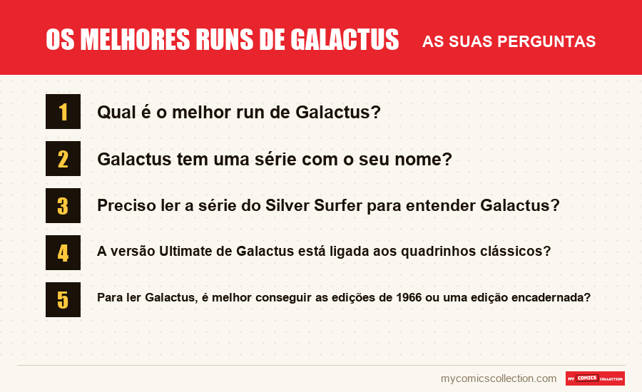 Os melhores runs de Galactus: as perguntas frequentes respondidas neste artigo