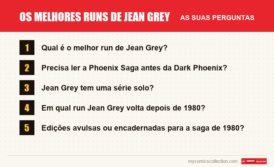Os melhores runs de Jean Grey: as perguntas frequentes respondidas neste artigo