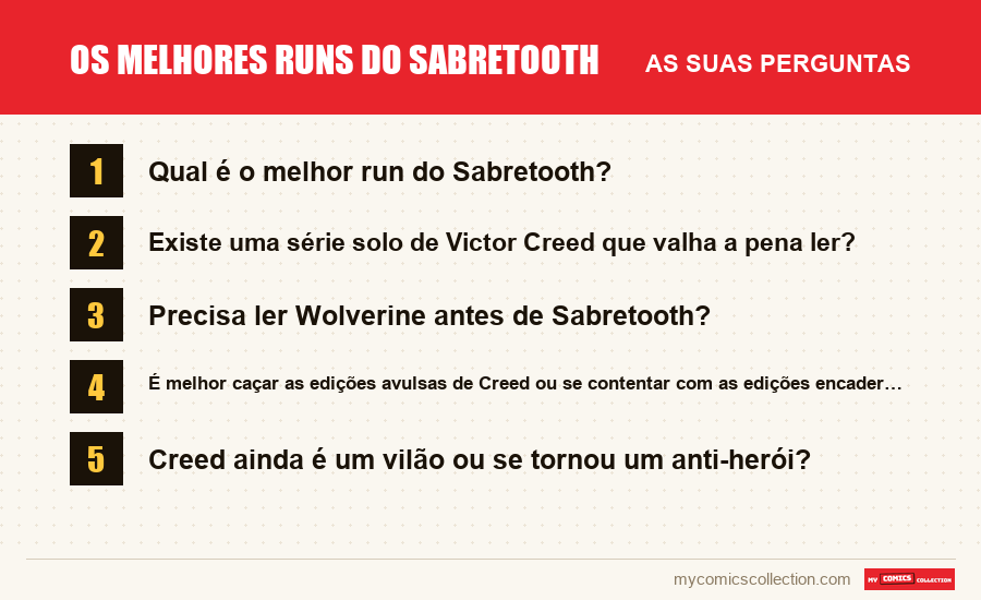 Os melhores runs do Sabretooth: as perguntas frequentes respondidas neste artigo