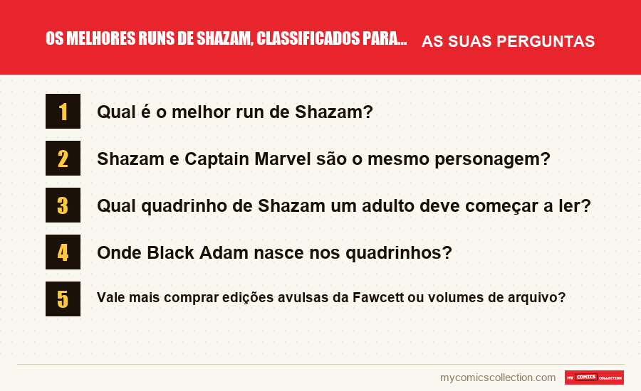 Os melhores runs de Shazam, classificados para leitores e colecionadores: as perguntas frequentes respondidas neste artigo