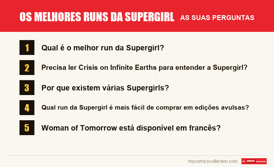 Os melhores runs da Supergirl: as perguntas frequentes respondidas neste artigo