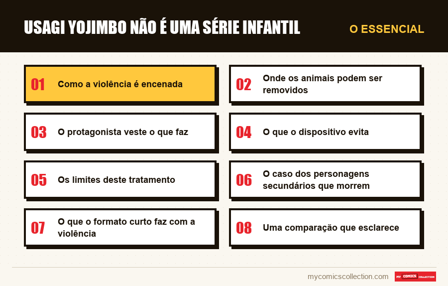 O essencial : Usagi Yojimbo não é uma série infantil