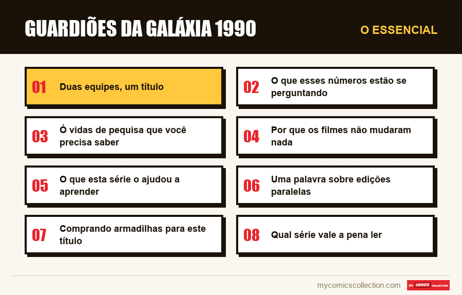 O essencial : Guardiões da Galáxia 1990