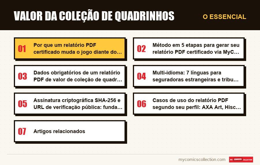 O essencial : Valor da coleção de quadrinhos