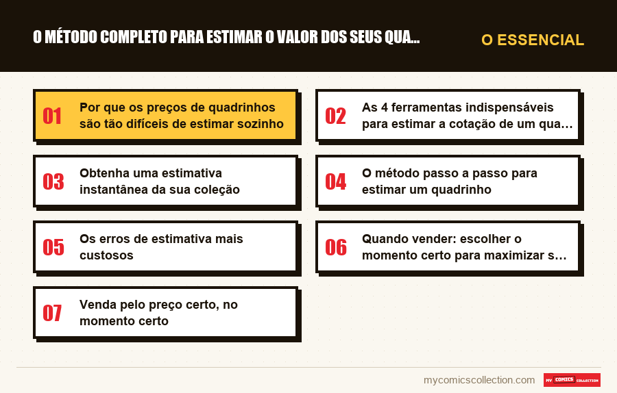 O essencial : O método completo para estimar o valor dos seus quadrinhos a