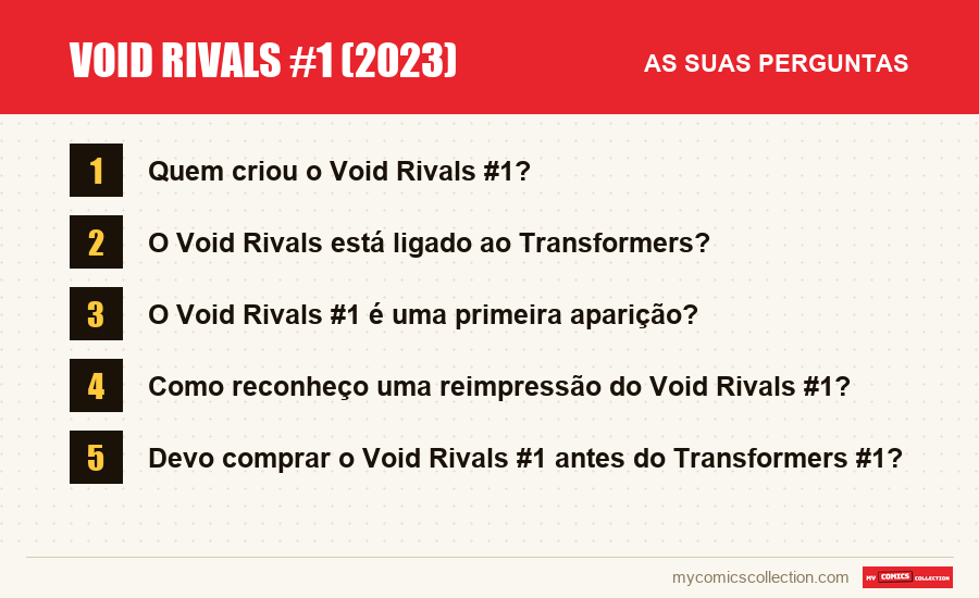 Void Rivals #1 (2023): as perguntas frequentes respondidas neste artigo