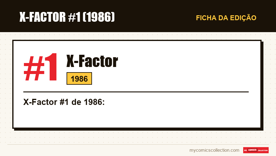 Ficha de X-Factor #1: número, ano e por que é uma edição-chave
