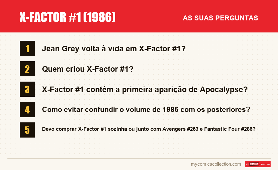 X-Factor #1 (1986): as perguntas frequentes respondidas neste artigo